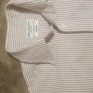 Spier and Mackay Burgundy Stripe Oxford Cloth Button Down